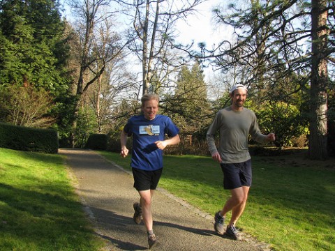 Lewis and Clark College Two Guys Running